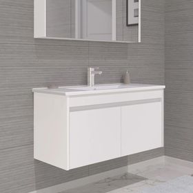 Orka Side 100 cm Mdf Kapakli Beyaz Banyo Dolabi Alt Modul Lavabo