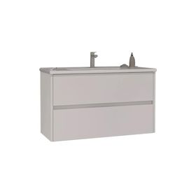 Orka Side 85 cm Mdf Cekmeceli Beyaz Banyo Dolabı Alt Modul Lavabo