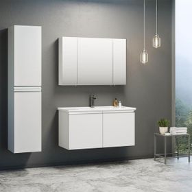 Orka Terme 100 cm Mdf Kaşmir Taş Banyo Dolabı