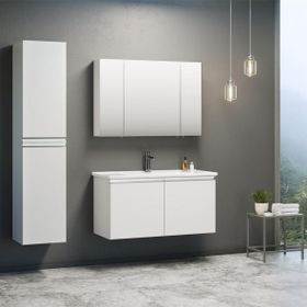 Orka Terme 100 cm Mdf Kaşmir Taş Banyo Dolabı