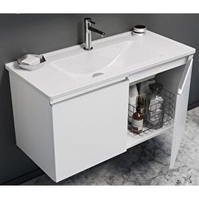 Orka Terme 100 cm Mdf Kaşmir Taş Banyo Dolabı