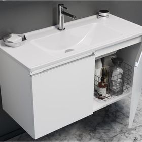 Orka Terme 100 cm Mdf Kaşmir Taş Banyo Dolabı