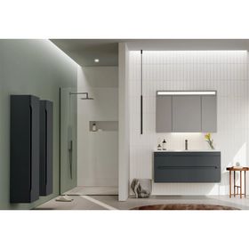 Orka Varna 100 cm Mat Lake Antrasit Banyo Dolabı Takımı