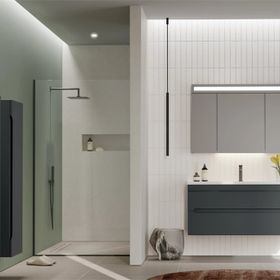 Orka Varna 100 cm Mat Lake Antrasit Banyo Dolabı Takımı