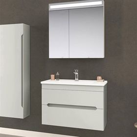 Orka Varna 80 cm Mat Lake Kaşmir Banyo Dolabı Takımı