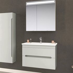 Orka Varna 80 cm Mat Lake Kaşmir Banyo Dolabı Takımı
