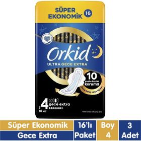 Orkid 16x3 Adet Ultra Gece Extra Ped