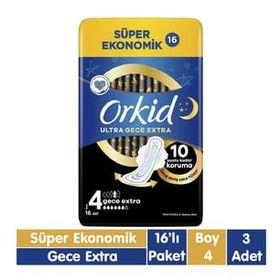 Orkid 16x3 Adet Ultra Gece Extra Ped