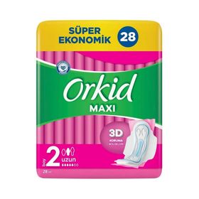 Orkid 28'li Maxi Uzun Süper Ekonomik Paket Hijyenik Ped