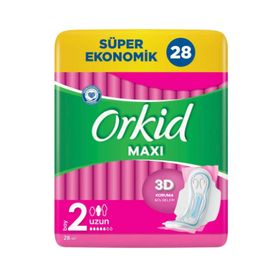 Orkid 28'li Maxi Uzun Süper Ekonomik Paket Hijyenik Ped