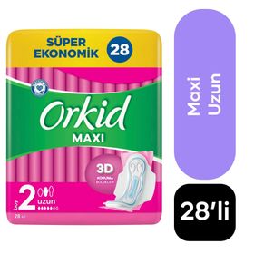 Orkid 28'li Maxi Uzun Süper Ekonomik Paket Hijyenik Ped