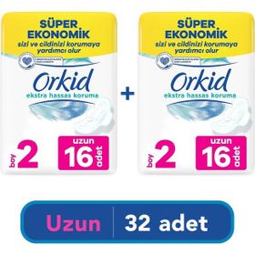 Orkid 2x16'lı Extra Hassas Koruma Uzun Hijyenik Ped