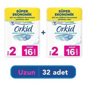 Orkid 2x16'lı Extra Hassas Koruma Uzun Hijyenik Ped