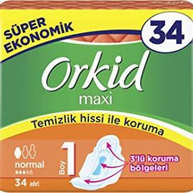 Orkid 34 Adet Normal Maxi Hijyenik Ped
