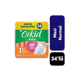 Orkid 34'lü Maxi Normal Süper Ekonomik Paket Hijyenik Ped