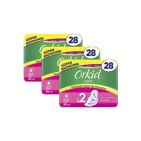 Orkid 3x28'li Maxi Uzun Süper Ekonomik Paket Hijyenik Ped