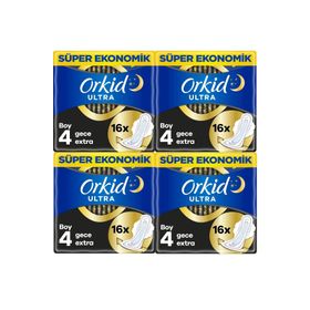 Orkid 4x16 Gece Ekstra Plus Ultra Hijyenik Ped