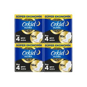 Orkid 4x16 Gece Ekstra Plus Ultra Hijyenik Ped