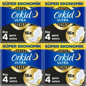 Orkid 4x16 Gece Ekstra Plus Ultra Hijyenik Ped