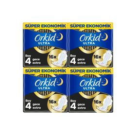 Orkid 4x16 Gece Ekstra Plus Ultra Hijyenik Ped