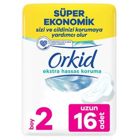 Orkid 8001841807317 Ekstra Hassas Koruma Süper Ekonomik 16'lı Hijyenik Ped