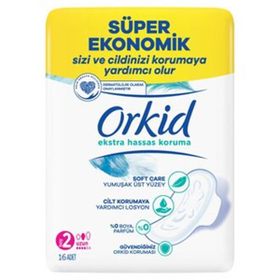 Orkid 8001841807317 Ekstra Hassas Koruma Süper Ekonomik 16'lı Hijyenik Ped