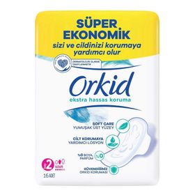 Orkid 8001841807317 Ekstra Hassas Koruma Süper Ekonomik 16'lı Hijyenik Ped