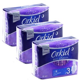 Orkid Comfort Platınum Gece Tekli 3'lü Hijyenik Ped