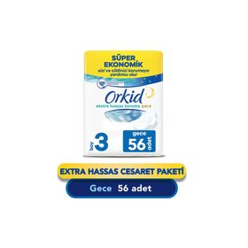 Orkid Ekstra Hassas Cesaret Paketi Gece 56 Adet