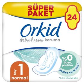 Orkid Ekstra Hassas Koruma (Boy 1) 24 Adet Normal Hijyenik Ped