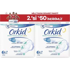 Orkid Ekstra Hassas Koruma Gece 28'li Hijyenik Ped