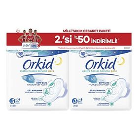 Orkid Ekstra Hassas Koruma Gece 28'li Hijyenik Ped