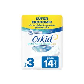 Orkid Extra Hassas Koruma 14'lü Gece Hijyenik Ped