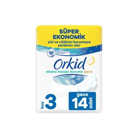 Orkid Extra Hassas Koruma 14'lü Gece Hijyenik Ped