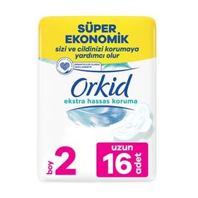 Orkid Extra Hassas Koruma 16'lı Uzun Hijyenik Ped