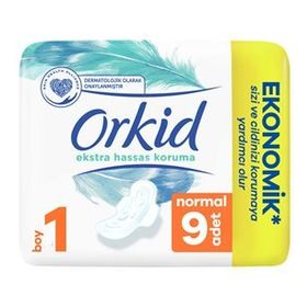 Orkid Extra Hassas Koruma Normal 9'lu Hijyenik Ped