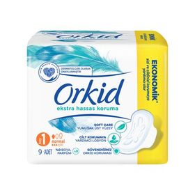 Orkid Extra Hassas Koruma Normal 9'lu Hijyenik Ped