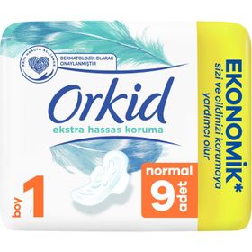 Orkid Extra Hassas Koruma Normal 9'lu Hijyenik Ped