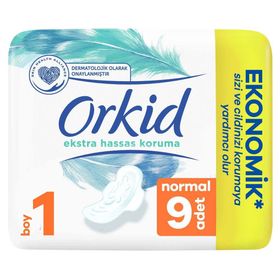 Orkid Extra Hassas Koruma Normal 9'lu Hijyenik Ped