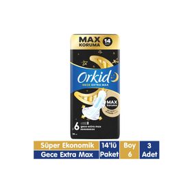 Orkid Extra Max Ultra Gece 14x3 Adet Ped