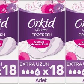 Orkid Extra Uzun 18x3 54 Adet Günlük Mesane Pedi