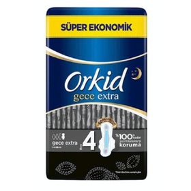 Orkid Gece Extra 4 Numara Gece Extra 6lı Hijyenik Ped