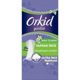 Orkid Günlük Yaprak Bahar Çiçekleri Ultra İnce 20'li Ped