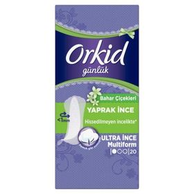 Orkid Günlük Yaprak Bahar Çiçekleri Ultra İnce 20'li Ped