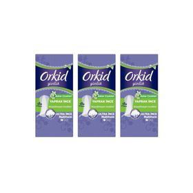 Orkid Günlük Yaprak Bahar Çiçekleri Ultra İnce 3x20'li Hijyenik Ped