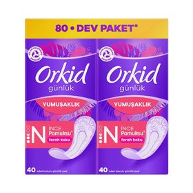 Orkid Günlük Yumuşaklık İnce Pamuksu Ferah Koku 80 Adet Hijyenik Ped