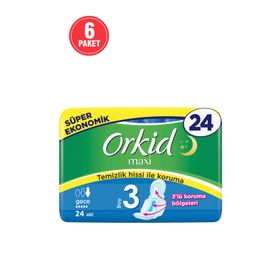Orkid Maxi 3 Numara Gece 24lü Hijyenik Ped