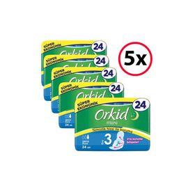 Orkid Maxi Gece 24x5 Adet Hijyenik Ped