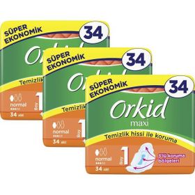 Orkid Maxi No:1 Normal 34x3 Adet Hijyenik Ped