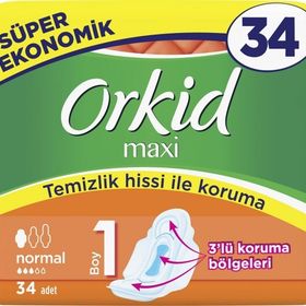 Orkid Maxi No:1 Normal 34x3 Adet Hijyenik Ped